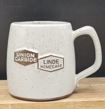 Vintage Union Carbide Linde Homecare Oatmeal Speckled Stoneware Coffee/Tea Mug