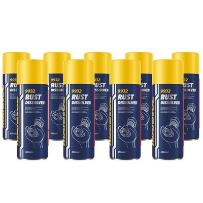 9x SCT - MANNOL Spray Rostlöser Multifunktionsöl MoS2 450ml