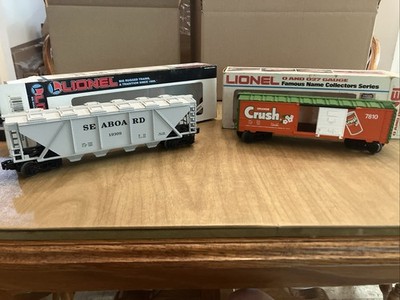 Lionel 6-19309 Seaboard Covered Hopper O Gauge & Orange Crush Box Car 
