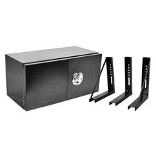 Steel 36"X18"X18" Underbody Truck Tool Box w/Barn Door+3pcs 18" Mounting Bracket