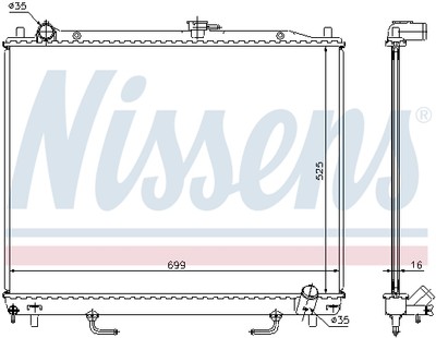NISSENS 68181A Kühler, Motorkühlung für MITSUBISHI