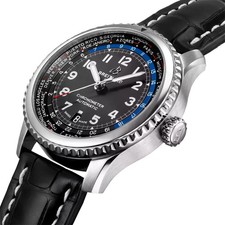 Breitling Aviator 8 B35 Unitime Black Dial Stainless Steel Men's Watch AB3521 4