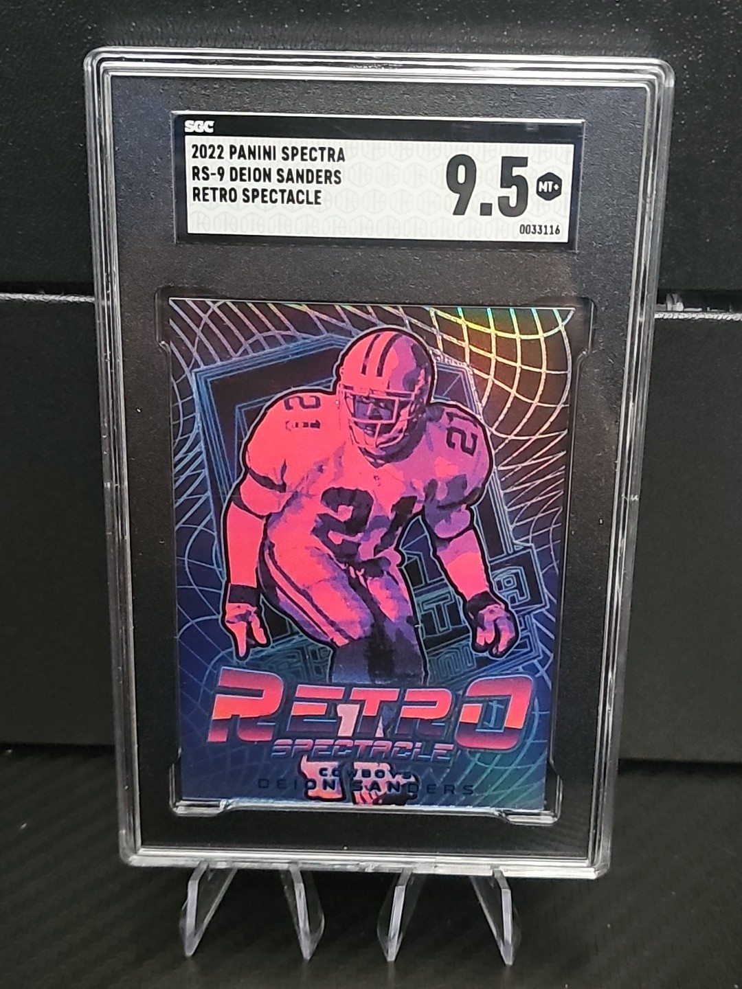 DEION SANDERS COWBOYS RS-9 RETRO SPECTACLE CASE HIT SPECTRA PANINI FOOTBALL 2022