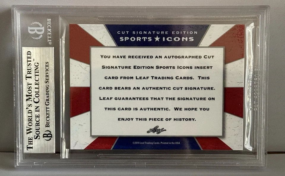 2014 Leaf Sports Icons Cut Signatures Eppa Rixey Jr 🔥1/1🔥HOF (AU) - Image 3 of 4