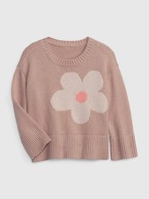 NEW 60 GAP Toddler Girls Mauve Pink Floral Knit Sweater Leggings Set Sz 4 YRS