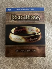 THE LORD OF THE RINGS TRILOGY - Extended Ed. Blu-ray, New Line like new Deluxe