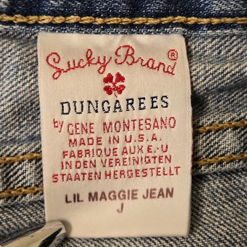 Lucky Brand Lil Maggie Jeans Womens 12 Blue Distressed Flare Denim Patch USA 31 - Picture 13 of 19