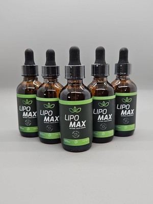 {L4} (5 Pack) Lipo Max Drops Advanced Formula Health & Fitness Supplement