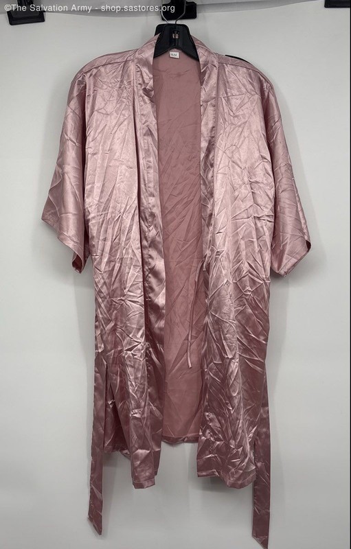 Women's Pink Short Sleeve Bridesmaid Sleepwear One-Piece Robe Size S/M
