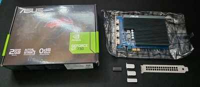 ASUS GeForce GT 730 Card GT730-4H-SL-2GD5 4xHDMI  2GB GDDR5 0dB NVIDIAv NO VIDEO