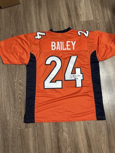 Champ Bailey Autographed Signed Denver Broncos Broncos Custom Jersey - HOF insc JSA COA Authentic XL 
