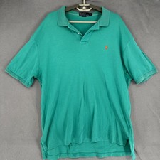 Ralph Lauren Shirt Mens Extra Large Green Orange Polo Golf Short Sleeve