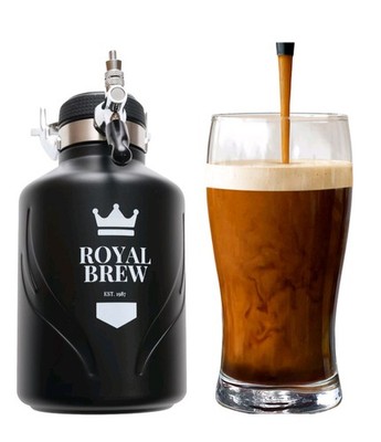 Brand New Royal Brew Nitro Coffee Growler Pro Cold Brew - Black