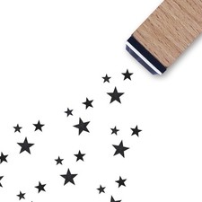 Stars Rubber Stamp, 3/5 Inch Small Mini Twinkle Stamp for Scrapbooking Card M...
