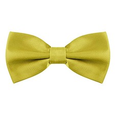Pre-tied Solid Adjustable Bowtie Classic Tuxedo Wedding Bow One Size Champagne
