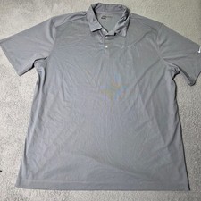 Nike Mens XXL Golf Polo Shirt Gray GameStop Dri-FIT Short Sleeve Logo