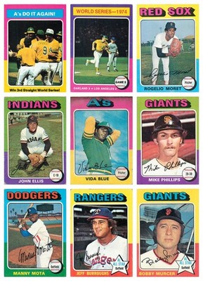 1975 Topps Baseball Favorite Player Cards U - Pick