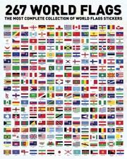 Flags of the World Stickers - Premium Country Flags and Mini Flag Stickers Set -