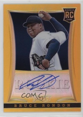 2013 Panini Select Auto Gold Prizm 22/25 Bruce Rondon #192 Rookie RC 1cc7