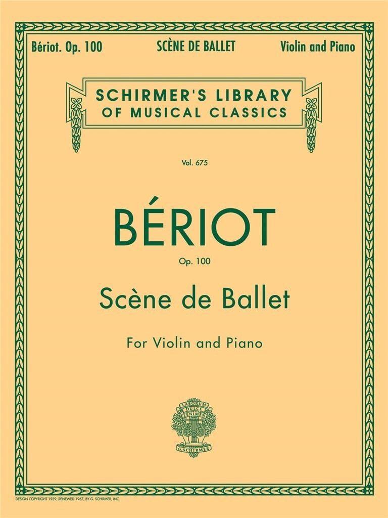 Scène de Ballet, Op. 100 Charles Auguste de Bériot Book [Softcover] Violin and P
