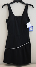 JoyLab 309-09-0910 Womens Sz S Black Knit Asymmetrical Pleated Active Mini Dress