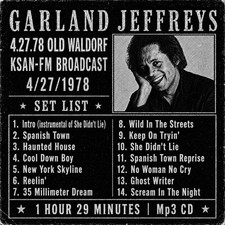GARLAND JEFFREYS OLD WALDORF SF 4/27/78 KSAN FM AIRCHECK CD 1 HR 29 MIN CD