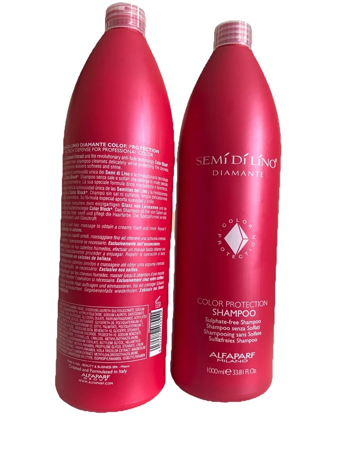 2X Alfaparf Semi Di Lino Diamante Color Protection Shampoo 33.81 Oz READ DETAILS - Image 2 of 2