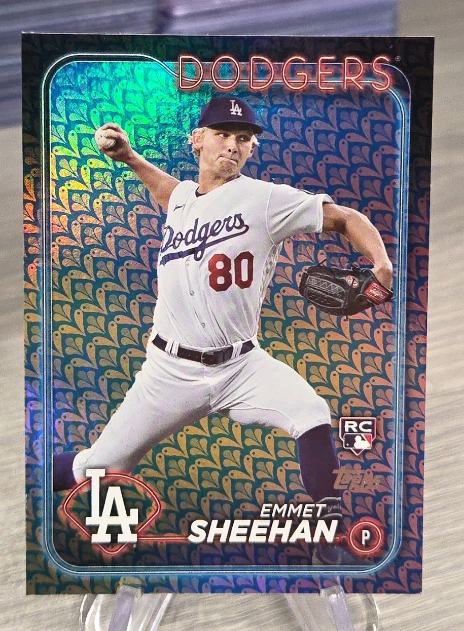 Emmet Sheehan 2024 Topps Series 1 Easter Holiday Foil Rookie #283 Dodgers RC