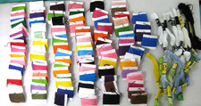 LOT EMBROIDERY SEWING FLOSS THREAD 95 ON CARDS 17 SKEINS MIXED COLORS