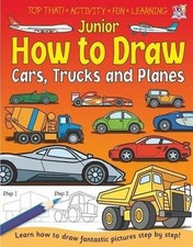 Junior How to Draw - Cars, Trucks and Planes by Kate Thompson Paperback Book The