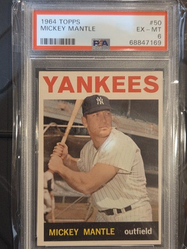 1964 Topps Mickey Mantle #50 PSA 6 New York Yankees