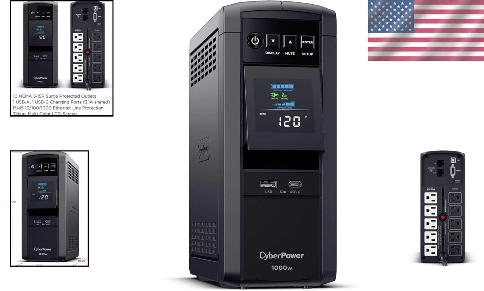 PFC Sinewave UPS 10 Outlet Surge Protector - Image 2 of 4