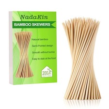 200 PCS Bamboo Skewers, 12 Inch Wooden Skewer for 12 Inch, pale yellow