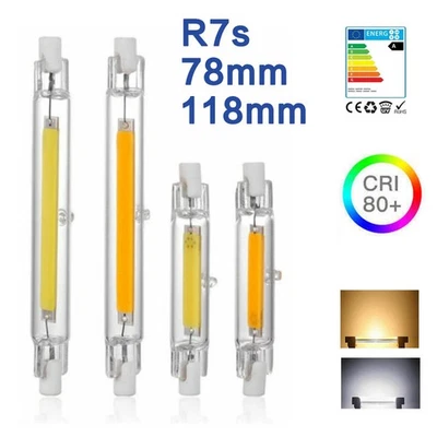 ZML R7S 30W 15W Dimmable LED COB Lamp Glass Replace Halogen 118mm 78mm Incandescent