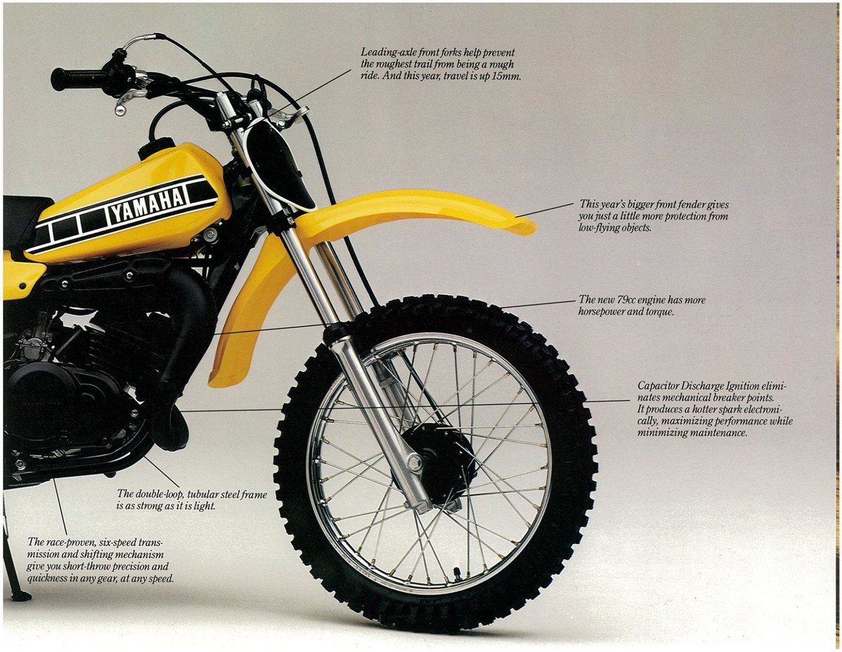 1980 Yamaha YZ80G Brochure Sales Catalog REPRO YZ80G | Paper | New