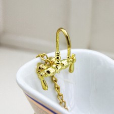 2PC Dollhouse Miniature 1/12 Golden Faucet Furniture Kitchen Bathroom Accessory