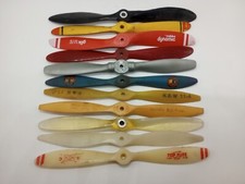 10pc Vintage GFK Top Flite Nylon-Plastic 11" Model R/C Airplane Propeller Lot