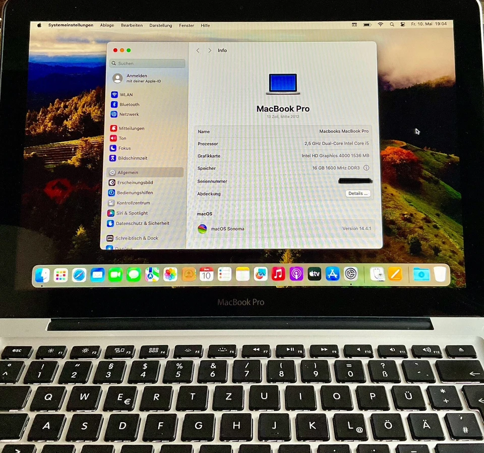 Apple MacBook Pro i5 2,5 GHz (2012) 500 GB Samsung SSD 16 GB RAM - Bild 2 von 3