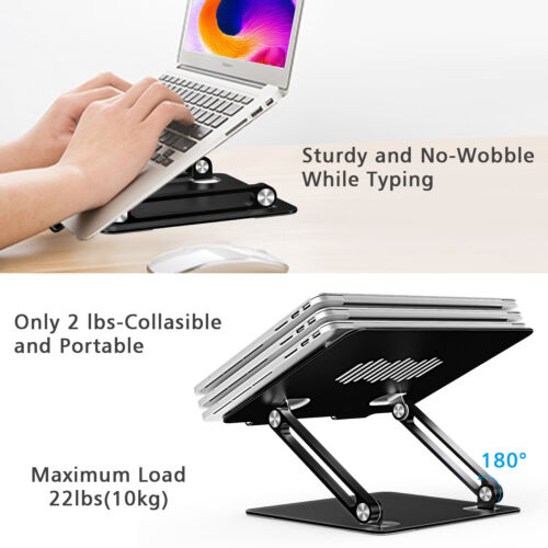 Stojak na laptopa Ergonomiczny przenośny podnośnik do laptopa Regulowana wysokość Uchwyt na laptopa - Zdjęcie 16 z 33