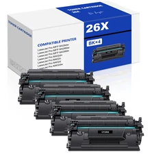 4PK CF226X 26X High Yield Toner Compatible With HP LaserJet Pro M402 MFP M426fdw