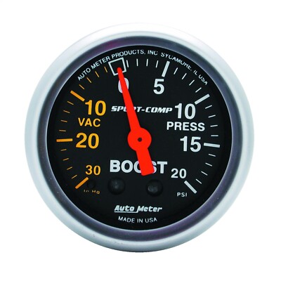 AutoMeter 3301 Sport-Comp Mechanisches Boost/Vakuummeter