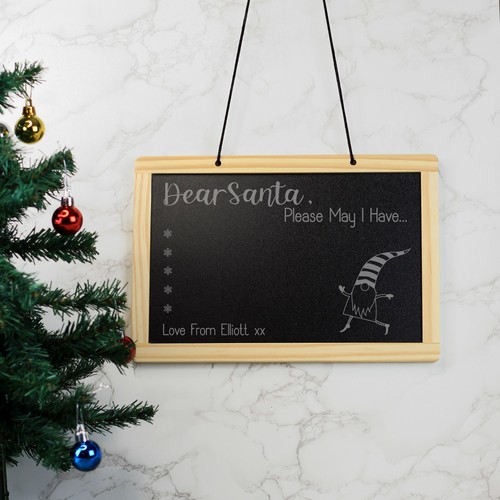 Personalised Christmas List Dear Santa Present Gift Wish List Xmas Chalkboard - Picture 5 of 10