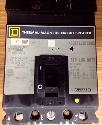 Square D MCCB Formgehäuse-Leistungsschalter Serie 2 SFA3040 40A