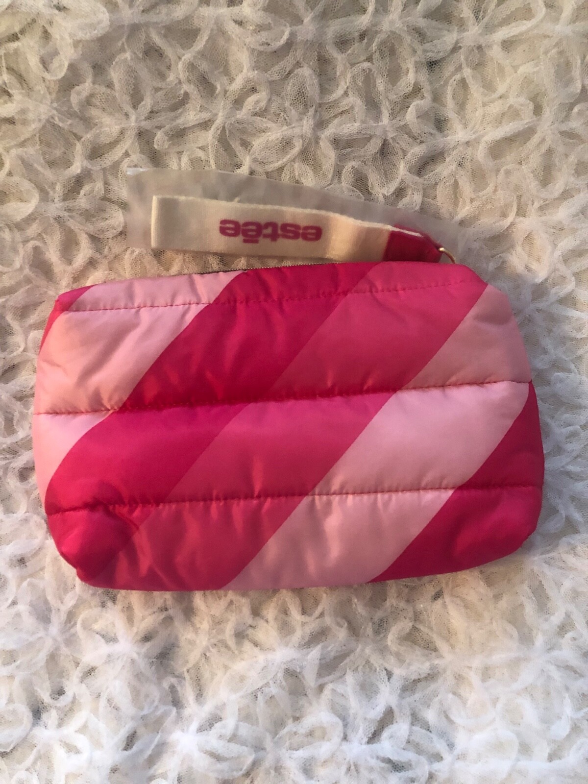 Makeup Bag, Estée Lauder, new, 10” x 7”, puffy & soft, machine washable-image