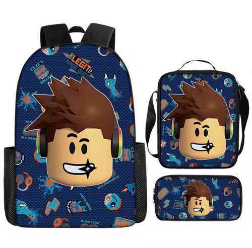 Roblox Three piece Set Student Schoolbag Lunch Bag Pencil Case Free Shipping!! - Picture 42 of 46