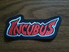 INCUBUS,SEW ON RED  AND WHITE EMBROIDERED PATCH