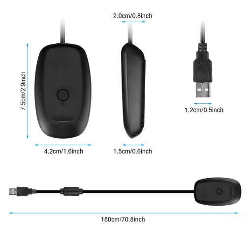USB Receiver Adapter For Microsoft Xbox 360 Wireless Game Controller PC Windows - Picture 10 of 12