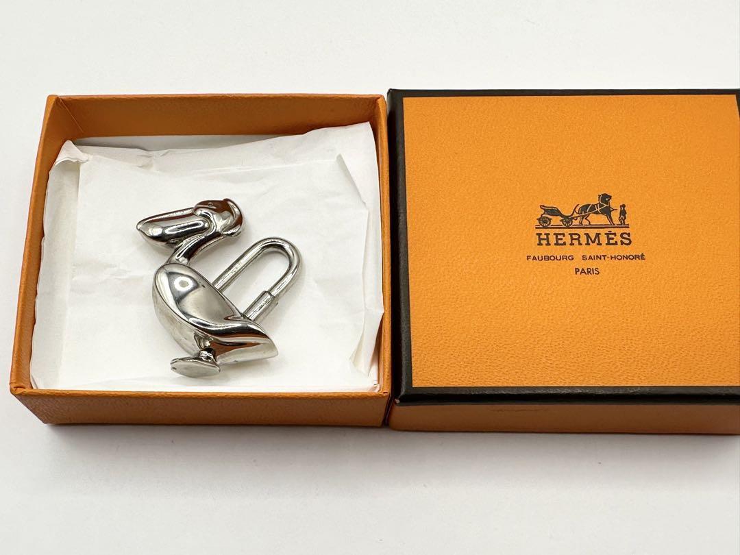 HERMES　1992年カデナ　ペリカン HERMES 1992年限定 カデナ ゴールド ペリカン チャーム 箱付き