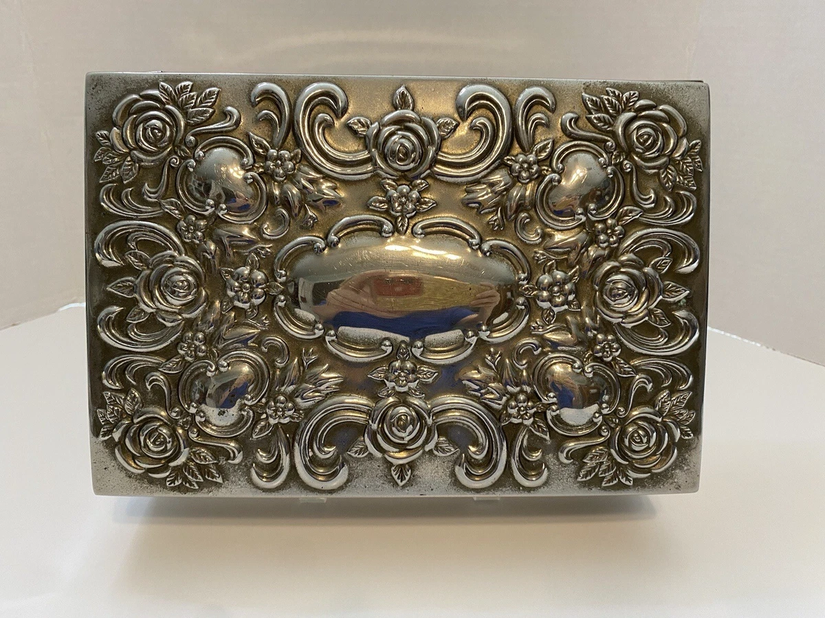 Vintage Circa 1992 Godinger Silver Lidded Jewelry Box, 54 OFF