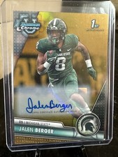2023 Bowman Chrome University Jalen Berger 1st Gold Refractor Auto /50 Spartans